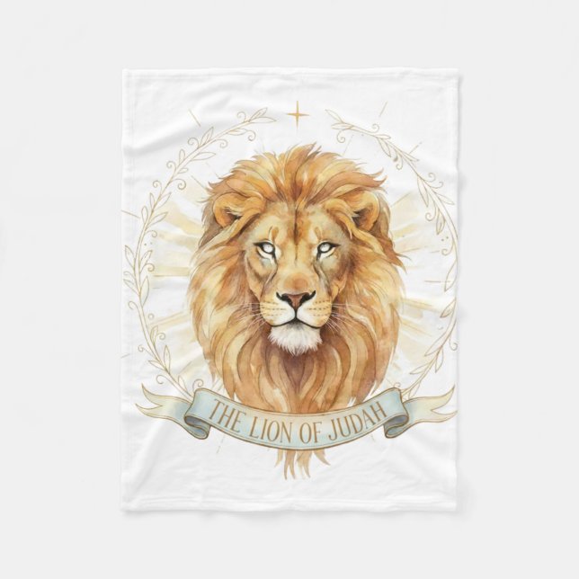 Cobertor De Velo Lion of Judah Small Baby Blanket - 30x40 Plush  (Frente)