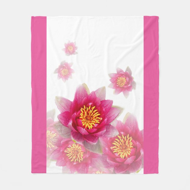 Cobertor De Velo Lírios cor-de-rosa (Frente)