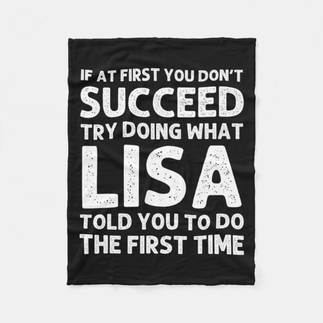 Cobertor De Velo Lisa Name D Birthday Funny Christmas Jo  (Frente)