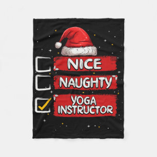 Cobertor De Velo Lista de Natal do Instrutor de Yoga Legal ou Trave