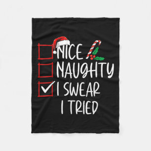 Cobertor De Velo Lista de Natal Legal, Safada, Juro que Tentei Xmas