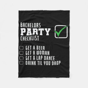 Cobertor De Velo Lista de Verificação da Festa de Despedida de Solt