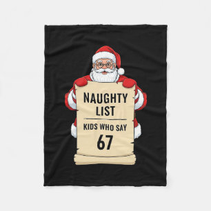 Cobertor De Velo Lista Travessa Crianças Que Dizem 67 Santa Meme Na