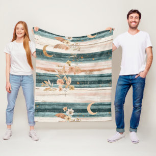 Cobertor De Velo Listra Celestial Boho em Verde Água para Espíritos