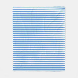 Cobertor De Velo Listrado Azul e Branco
