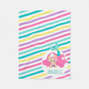 Cobertor De Velo Listras azuis da princesa Miúdo Cor-de-rosa Roxo