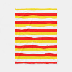 Cobertor De Velo listras da bandeira de Guernsey vermelho amarelo b
