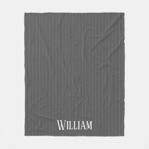 Cobertor De Velo Listras de cinza personalizadas
