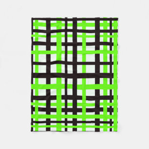 Cobertor De Velo Listras de intertravamento Preto Verde Branco