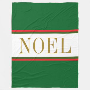 Cobertor De Velo Listras de Natal NOEL Verde Vermelho Branco
