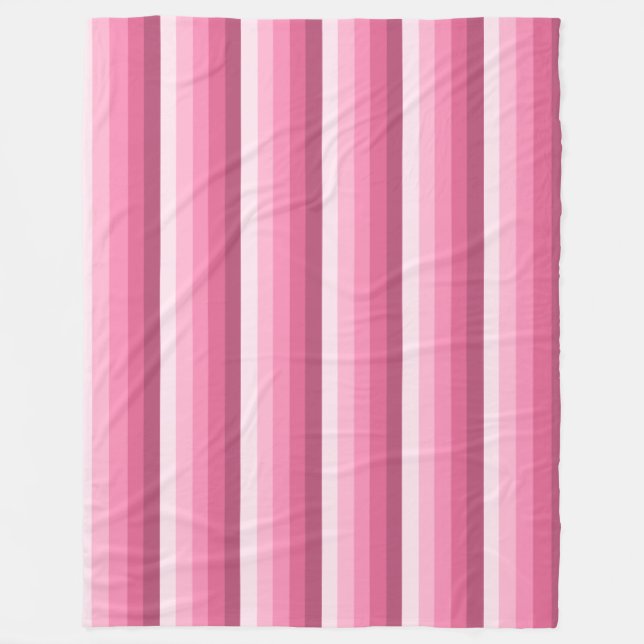 Cobertor De Velo Listras de sombra rosa (Frente)