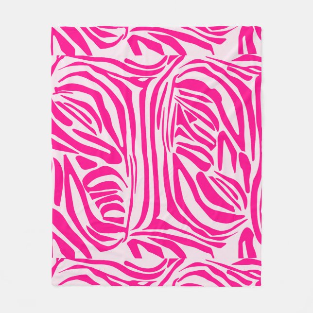 Cobertor De Velo Listras de zebra rosa (Frente)