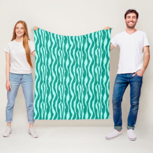 Cobertor De Velo Listras de zebra - Turquesa e Água