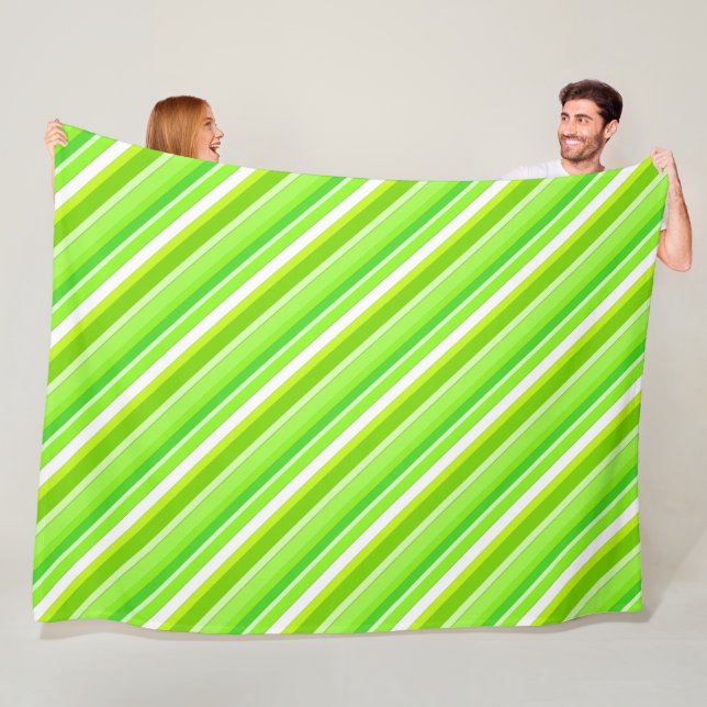 Cobertor De Velo Listras doces em camadas - verde limão e branco (In Situ)