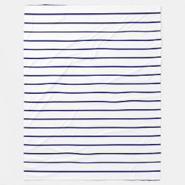 Cobertor De Velo Listras finas, marinho azul sobre branco