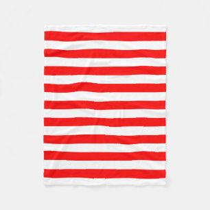 Cobertor De Velo Listras Horizontais de Grande Tamanho Vermelhas e