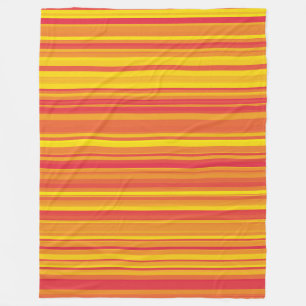 Cobertor De Velo Listras Laranja Vermelho Amarelo