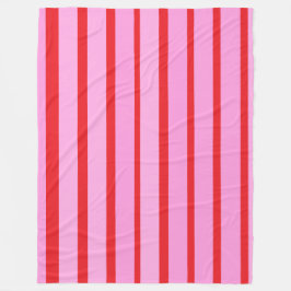 Cobertor De Velo Listras rosa e vermelha