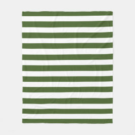 Cobertor De Velo Listras verdes e brancas