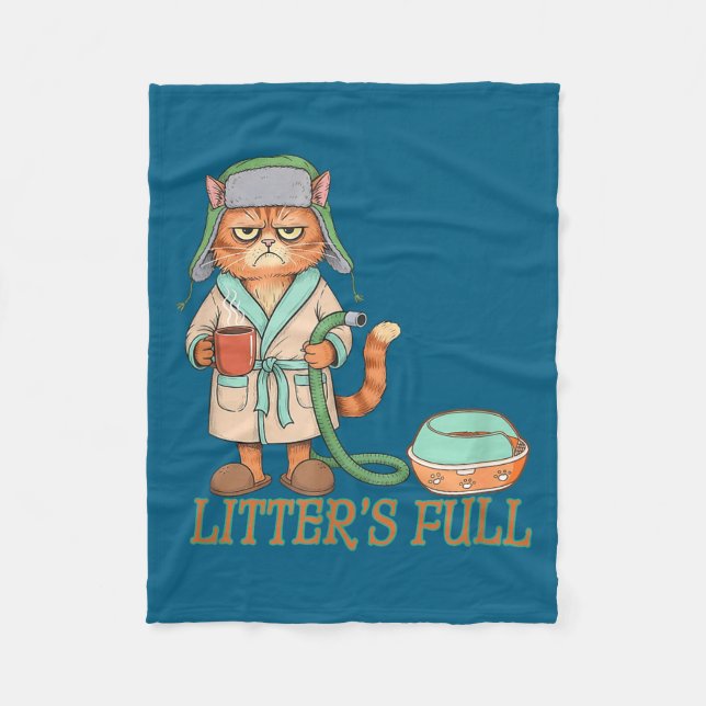Cobertor De Velo Litters Full Funny Cat Lovers Christmas Funny Gift (Frente)