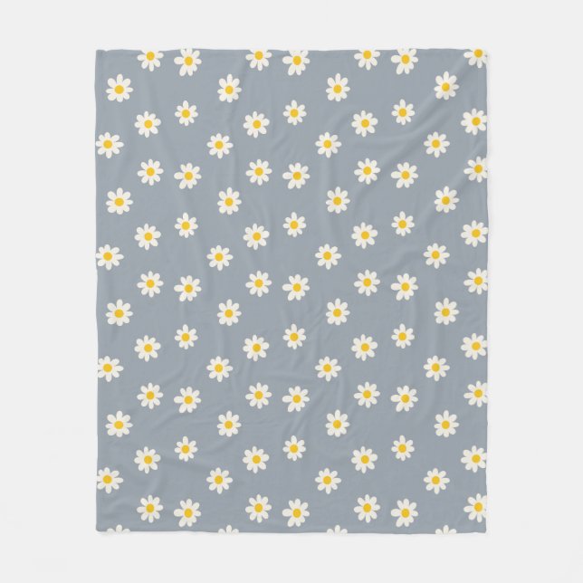 Cobertor De Velo Little Daisies - dusty steel gray (Frente)