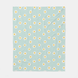 Cobertor De Velo Little Daisies - soft teal