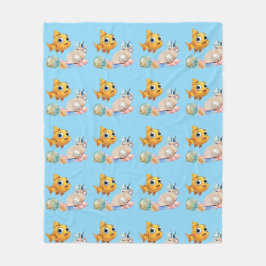 Cobertor De Velo  Little Fish Fleece Blanket