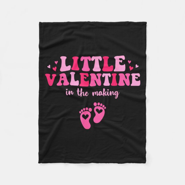 Cobertor De Velo Little Valentine In The Making Valentine's Day Pre (Frente)