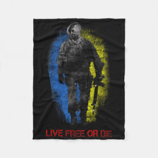 Cobertor De Velo Live-free Or Die Cossack Warrior Ukraine Flag Cost