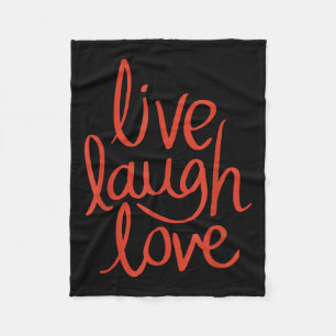 Cobertor De Velo Live Laugh Love Bonito Na moda Motivation Design