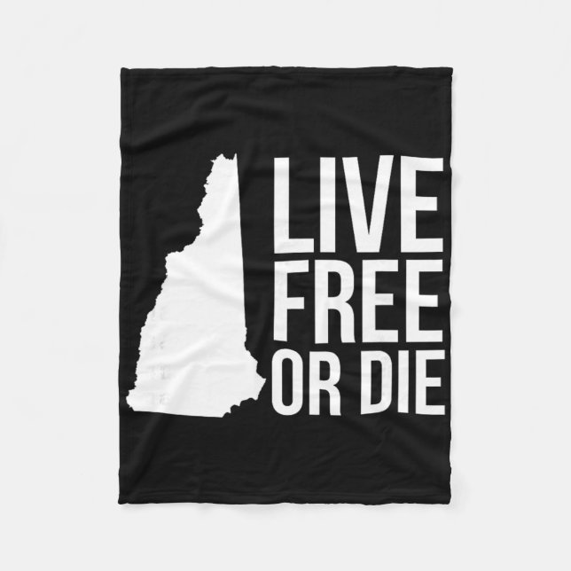 Cobertor De Velo Live Or Die Nh Motto New Hampshire Map  (Frente)