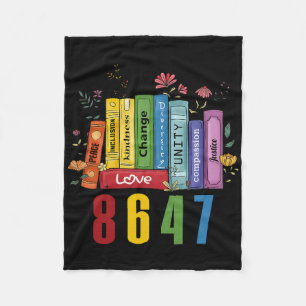 Cobertor De Velo Livro de Direitos Iguais Flores 8647 Trump Feminis