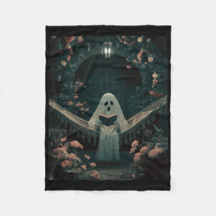 Cobertor De Velo Livro De Leitura De Fantasmas Em Um Livro De Hallo