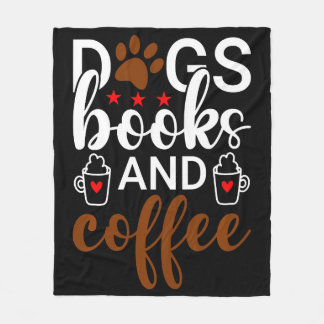 Cobertor De Velo Livros De Cães E Café