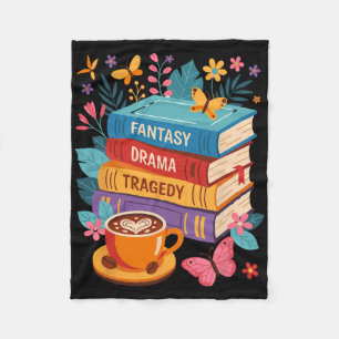 Cobertor De Velo Livros de Fantasia Drama Tragédia Anti-trump Sutis