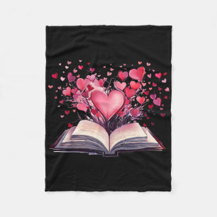 Cobertor De Velo Livros E Corações Professor Bibliófilo Valentim