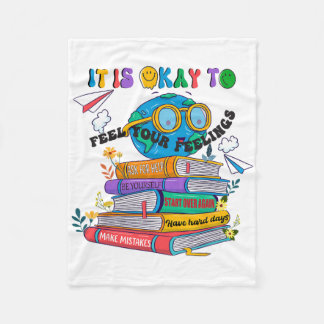 Cobertor De Velo Livros É Okay Ser Gentil - Saúde Mental Amarela