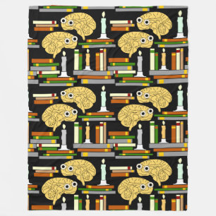 Cobertor De Velo Livros e Velas do Cérebro