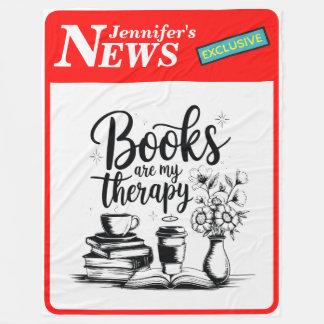Cobertor De Velo Livros Personalizados São Minha Terapia News Exclu