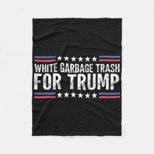 Cobertor De Velo Lixo de Garagem Branco Para Trump Vote Trump Para