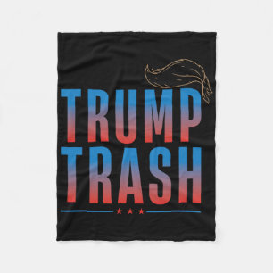Cobertor De Velo Lixo Trump 2025 Grunge Lixo Para Trump Camiseta En