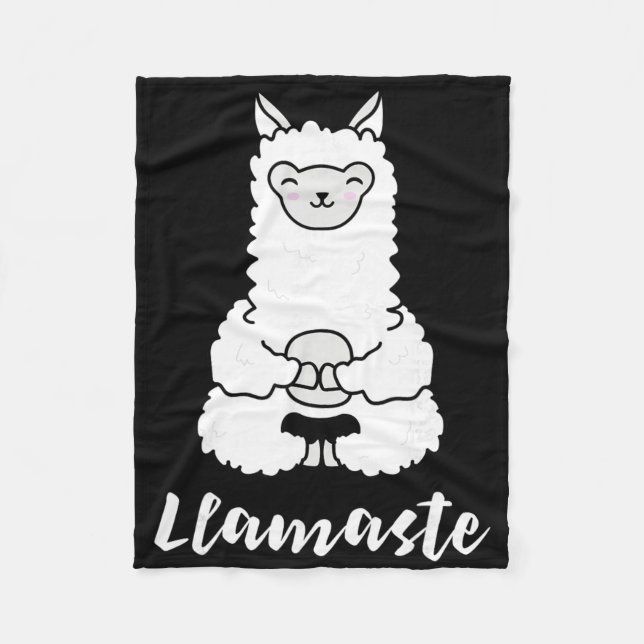 Cobertor De Velo Llamaste - Presente para Amantes de Yoga Fofos, Ll (Frente)