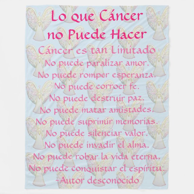 Cobertor De Velo Lo que Cáncer no Puede Hacer Angel Chemo (Frente)