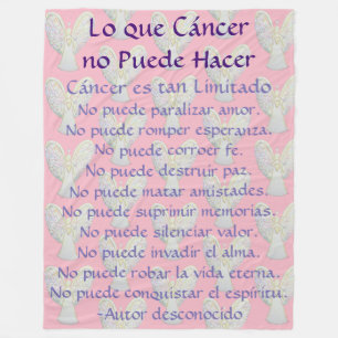 Cobertor De Velo Lo que Cáncer no Puede Hacer Angel Chemo