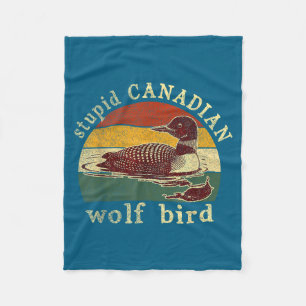 Cobertor De Velo Lobo Canadense Engraçado Estud Loon Pássaro Loons