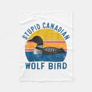 Cobertor De Velo Lobo Canadense Macho Citação de Humor de Pássaro L
