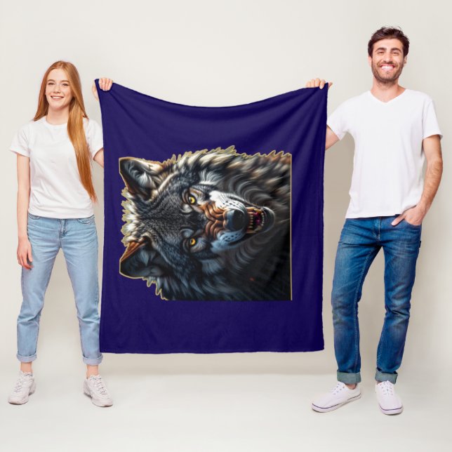 Cobertor De Velo Lobo Feroz – Símbolo de Força e Liberdade (In Situ)