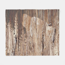 Cobertor De Velo Lobo-guindaste na madeira texturizada