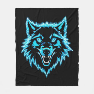 Cobertor De Velo Lobo Neon