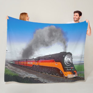 Cobertor De Velo Locomotiva SP4449 Black Orange do motor de vapor